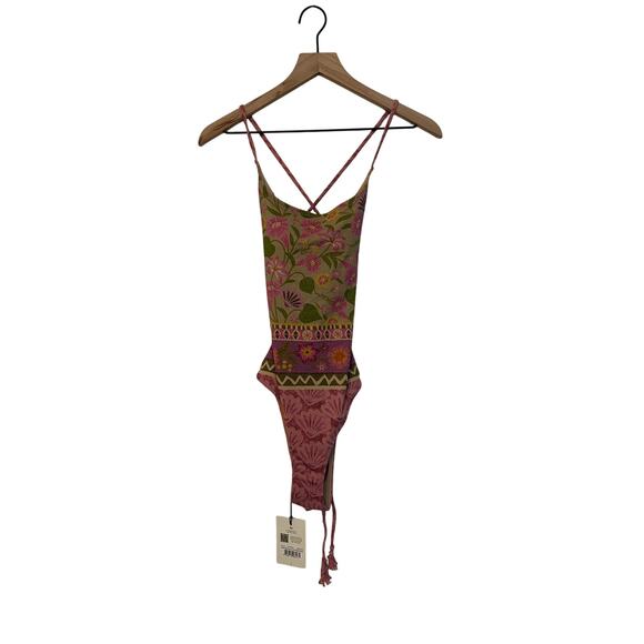 NWT Spell and The Gypsy Collective Goldie Shimmer One Piece Swimsuit - Picture 3 of 7